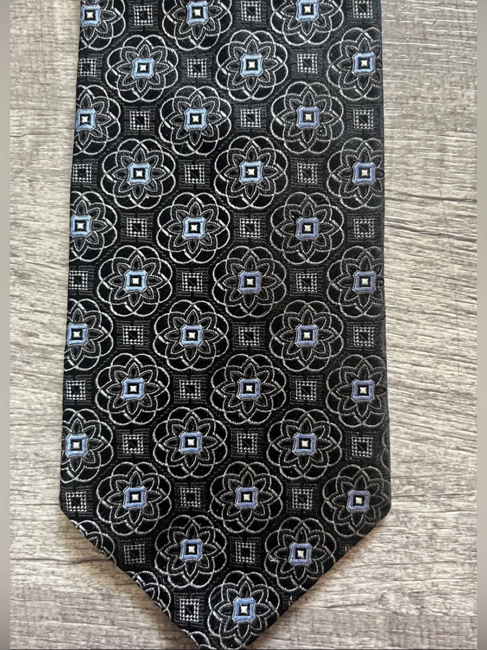 Nordstrom Black Jacquard Silk Men's Tie
